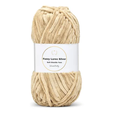 LindeHobby Fuzzy Chenille Silver Lurex